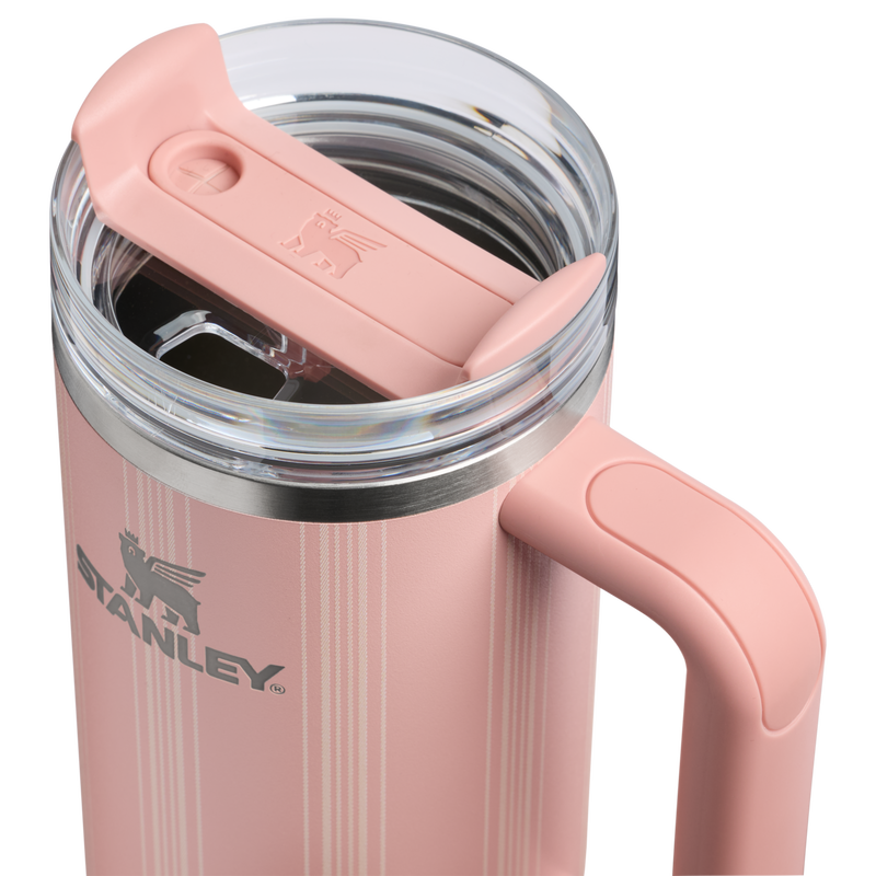 Stanley 1913 Quencher® H2.0 FlowState™ Tumbler 0.89L en Peach Rose Picnic Stripe | Ver Detalles de la tapa
