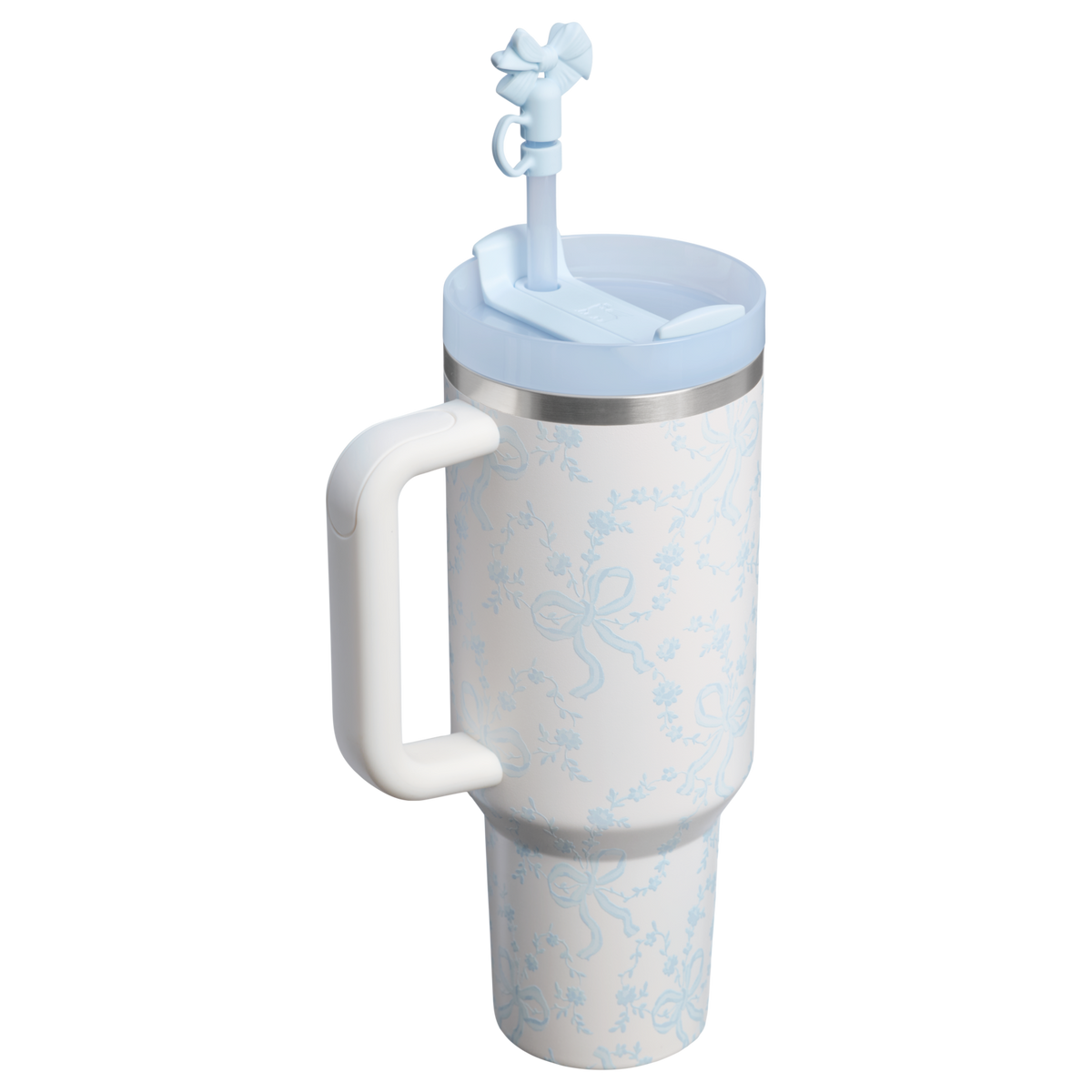 Stanley 1913 Stanley 1913 x LoveShackFancy Quencher® H2.0 FlowState™ Tumbler 1.18L en Coquette Bow - Winter Ice | Ver Detrás