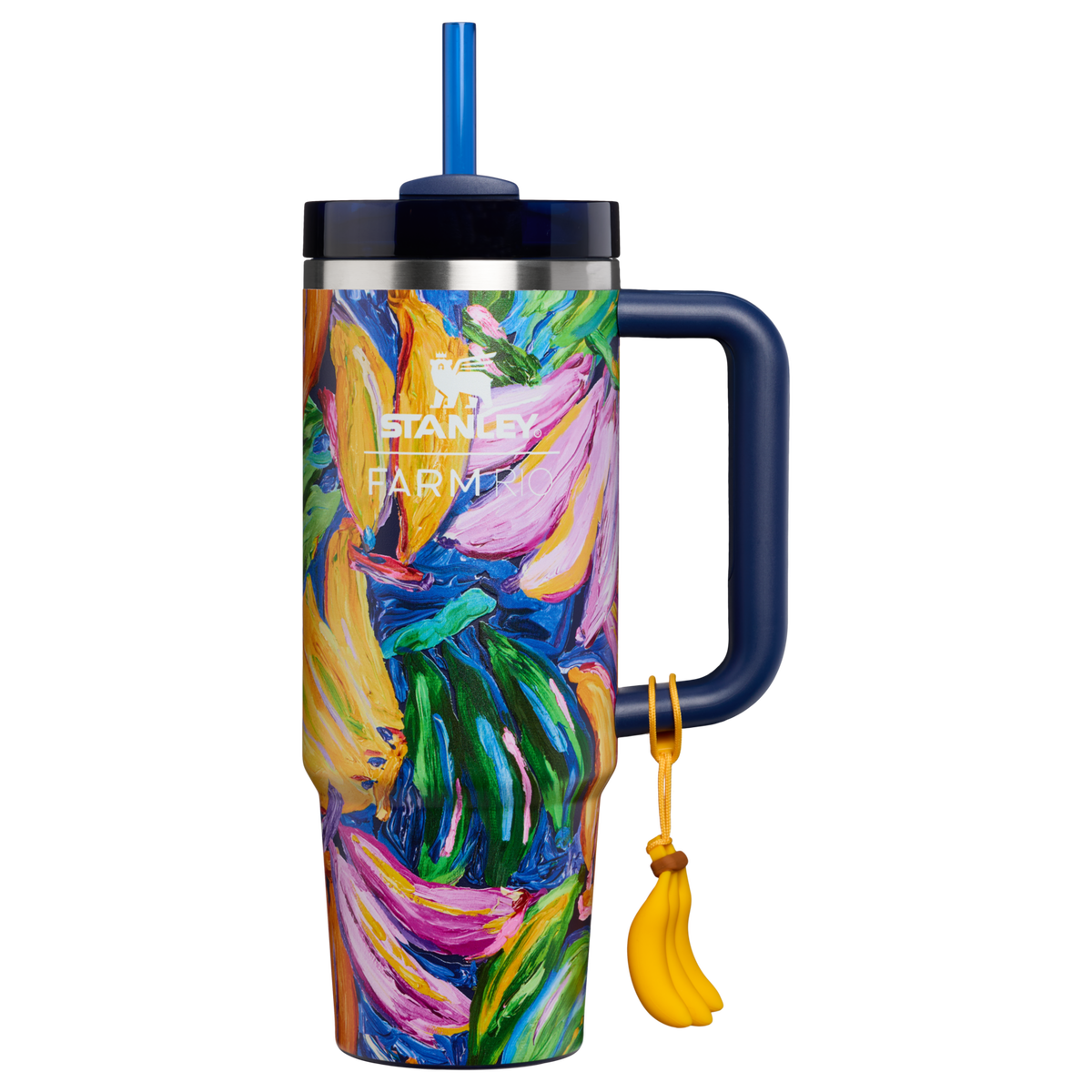 Stanley 1913 Stanley 1913 x FARM Rio Quencher® H2.0 Flowstate™ Tumbler 30 OZ 0.89 L in Farm Rio Painted Bananas | Front View