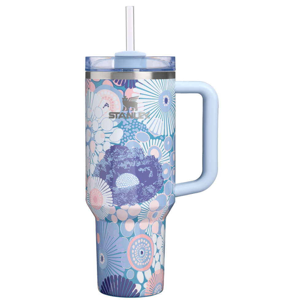 Stanley 1913 The Quencher H2.0 FlowState™ Tumbler  40 OZ 1.18 L in Blue Dream Wildflower | Front View