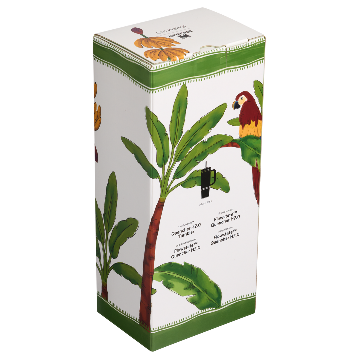 Stanley 1913 Stanley 1913 x FARM Rio Quencher® H2.0 FlowState™ Tumbler 1.18L en Farm Rio Tropical Destiny | Ver Detrás