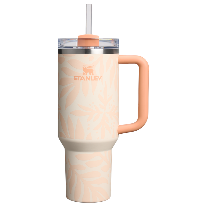 Stanley 1913 Quencher® H2.O Flowstate™ Tumbler 1.18L in Apricot Palms | Front View