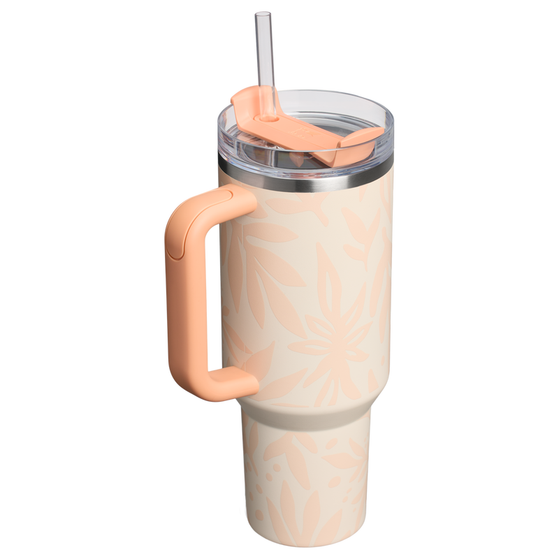 Stanley 1913 Quencher® H2.O Flowstate™ Tumbler 1.18L in Apricot Palms | Back View