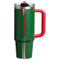 Swatch for Stanley 1913 Country Collection Quencher® ProTour Flip Straw Tumbler 30 OZ 0.89 L in Team Dark Green Red | Front View