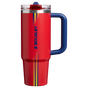 Swatch for Stanley 1913 Country Collection Quencher® ProTour Flip Straw Tumbler 30 OZ 0.89 L in Team Red Dark Blue | Front View