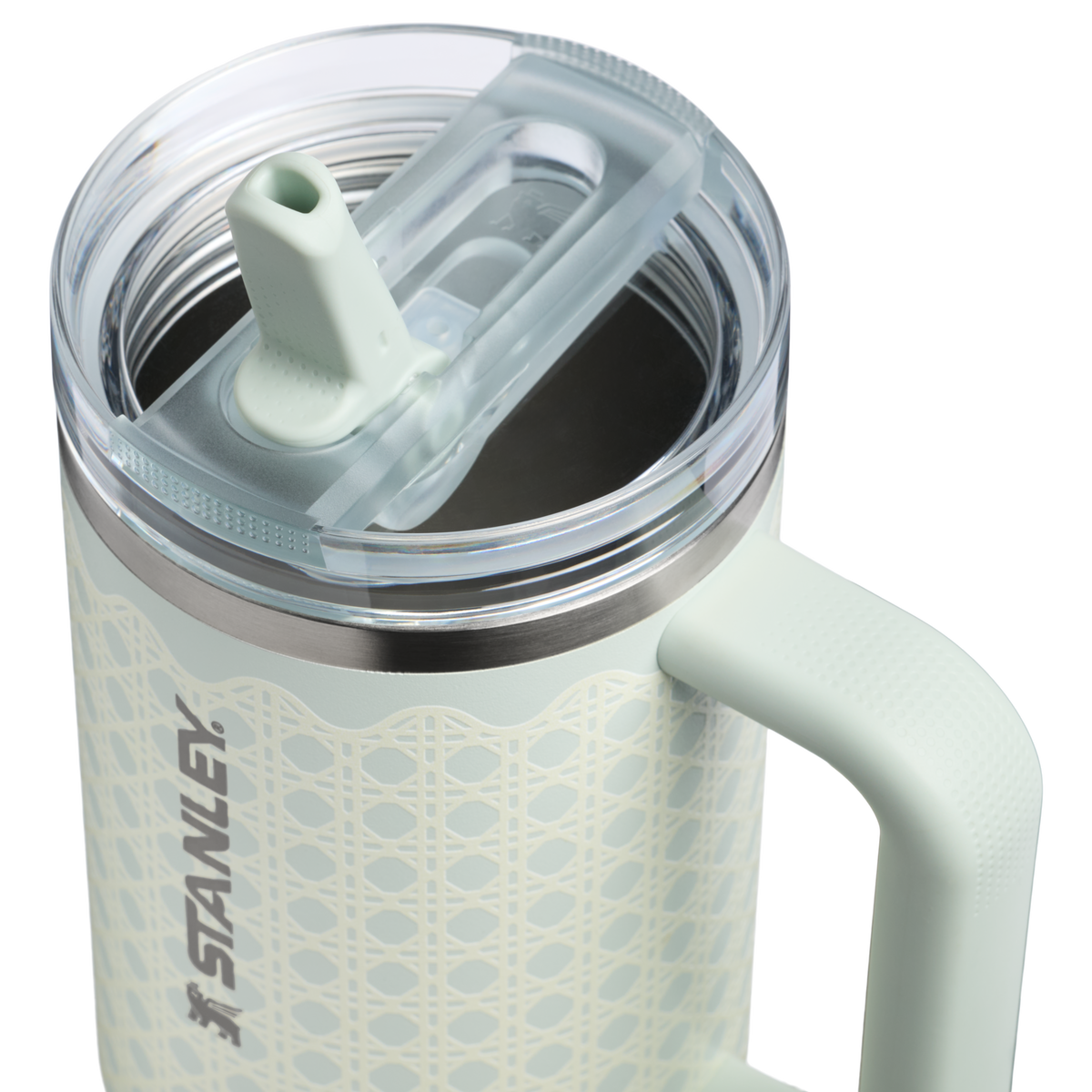 Stanley 1913 Quencher® ProTour Flip Straw Tumbler 1.18L in Mist Rattan | Lid Detailed View