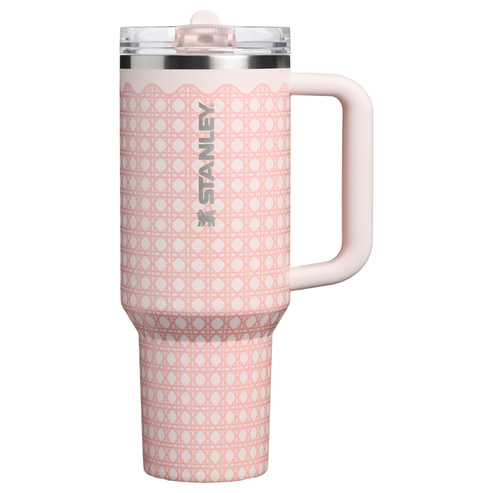 Stanley 1913 The Quencher® ProTour Flip Straw Tumbler 40 OZ 1.88 L in Rose Quartz Rattan | Front View