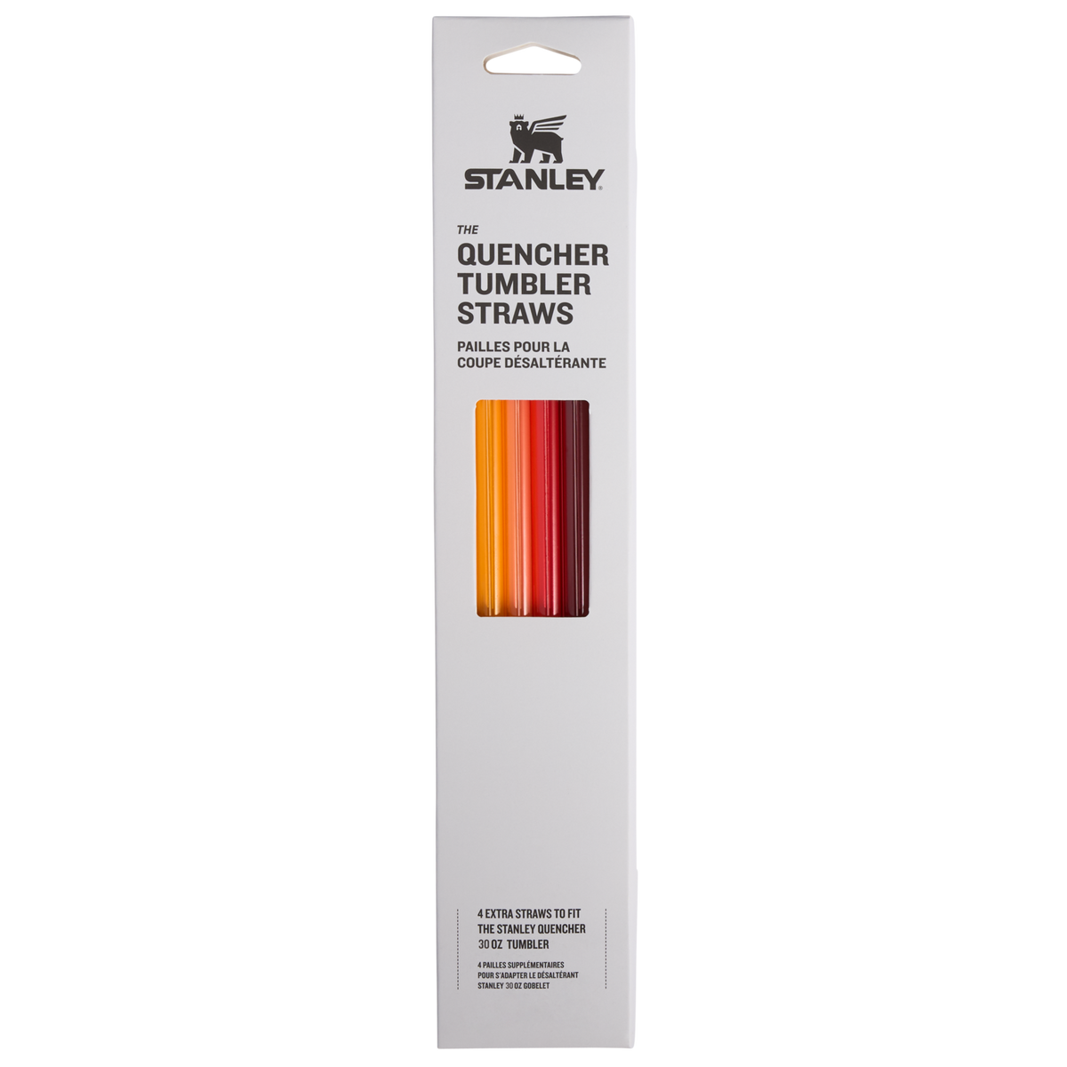 Stanley 1913 Adventure Quencher Travel Tumbler Straws 30 OZ 4-Pack in Red/Orange | Front View