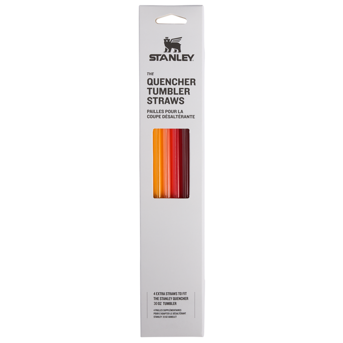 Stanley 1913 Adventure Quencher Travel Tumbler Straws 30 OZ 4-Pack in Red/Orange | Front View
