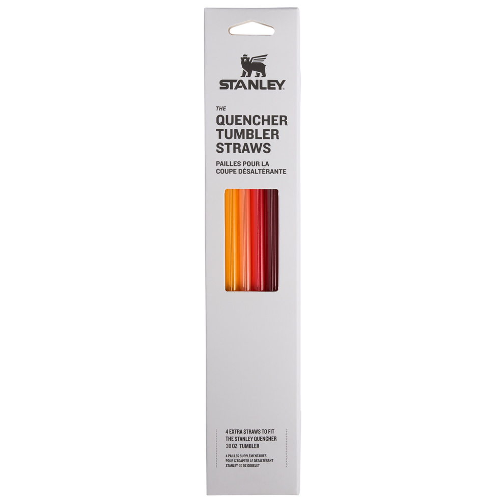Stanley 1913 Adventure Quencher Travel Tumbler Straws 30 OZ 4-Pack in Red/Orange | Front View