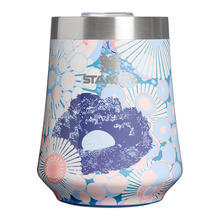 Stanley 1913 The Reserve Wine Tumbler 11 OZ 0.32 L in Blue Dream Wildflower | Front View