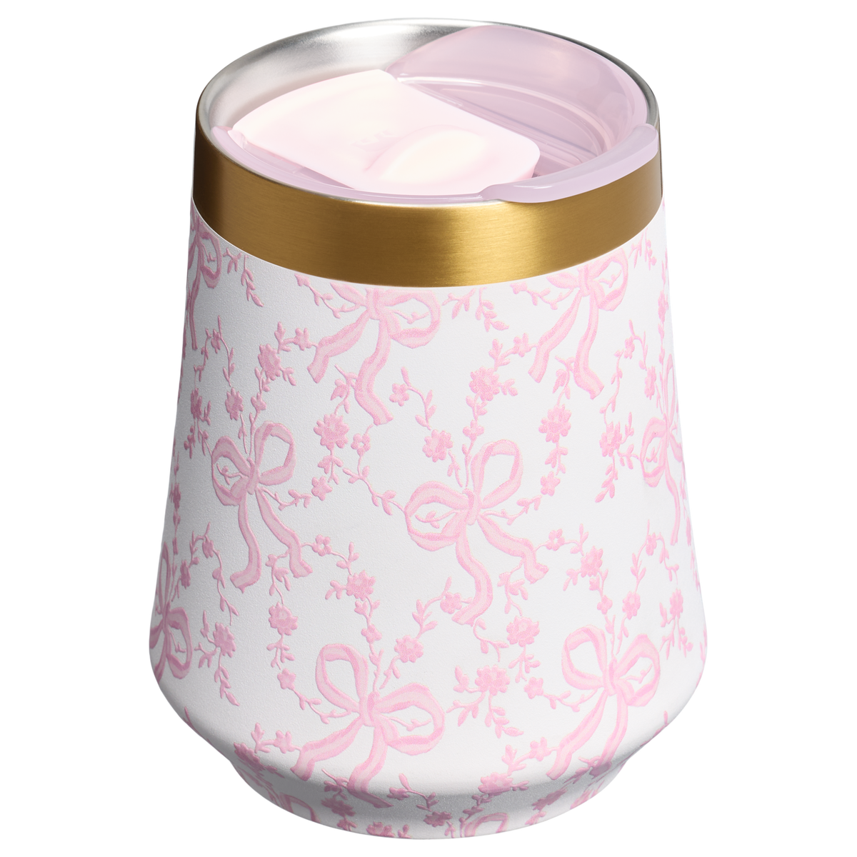 Stanley 1913 Stanley 1913 x LoveShackFancy Reserve Wine Tumbler Set 2-pack 0.32L en Coquette Bow - Chantilly | Ver Detrás