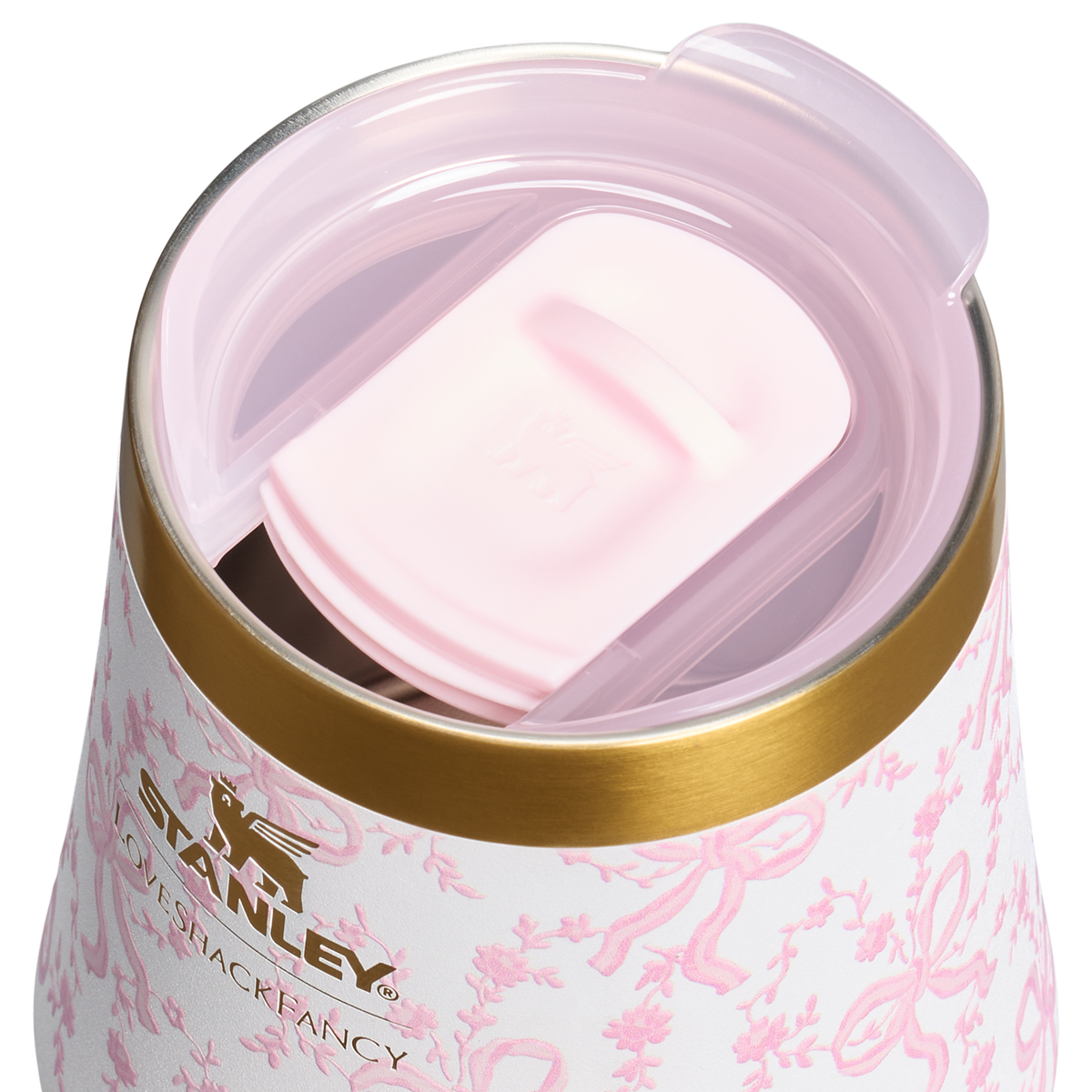 Stanley 1913 Stanley 1913 x LoveShackFancy Reserve Wine Tumbler Set 2-pack 0.32L en Coquette Bow - Chantilly | Ver Detalles de la tapa