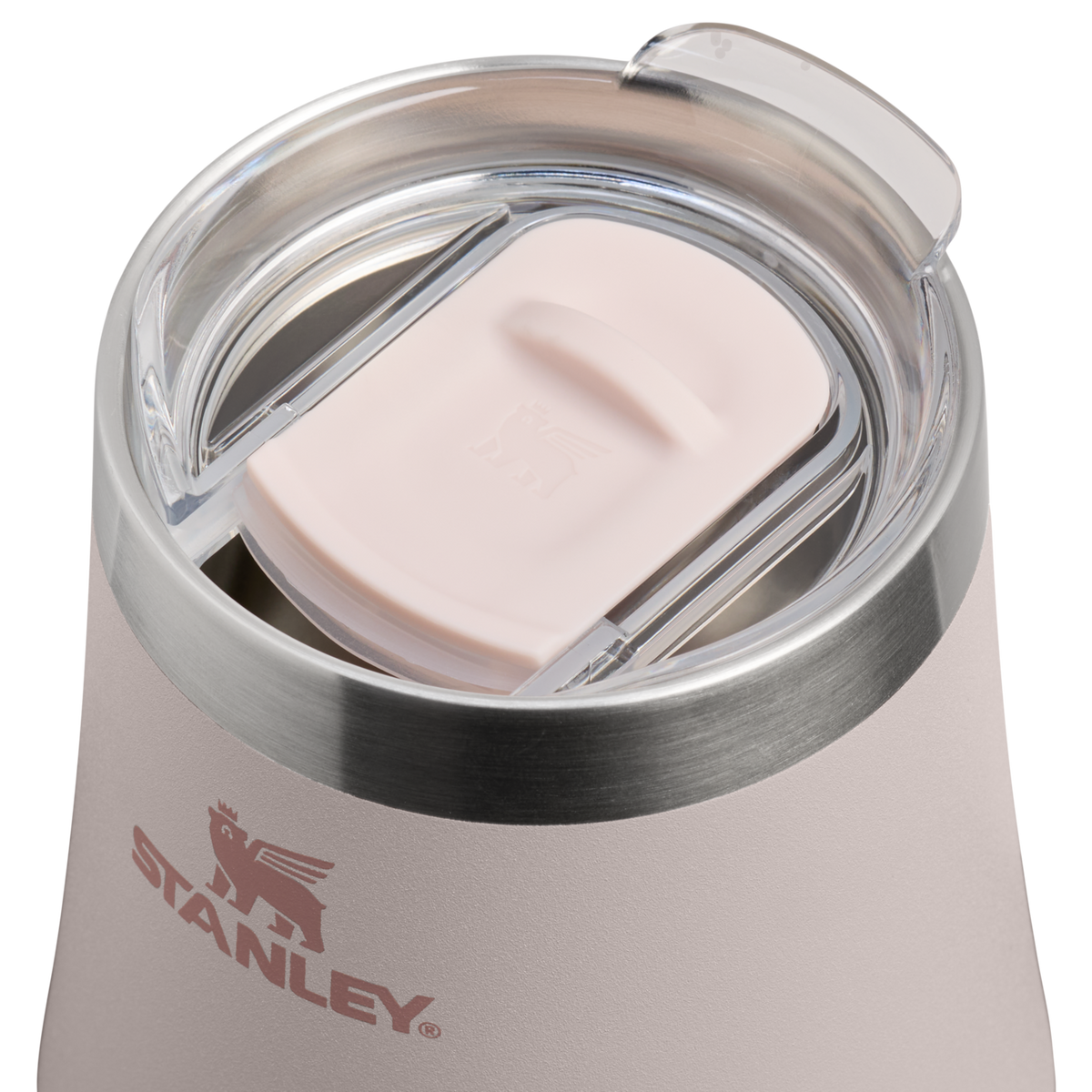 Stanley 1913 Reserve Wine Tumbler 0.32L in Rose Quartz | Weergave Deksel in detail