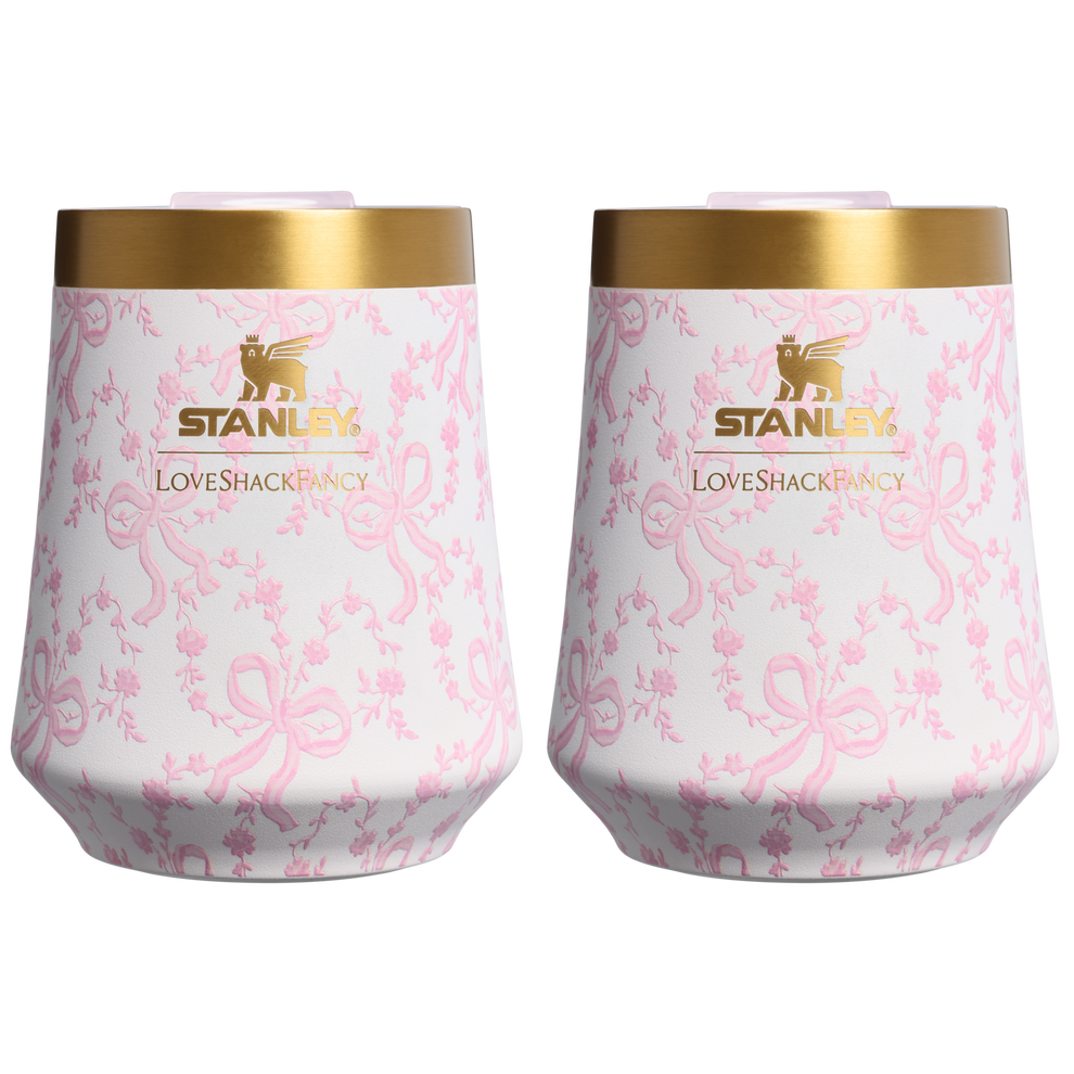 Stanley 1913 Stanley 1913 x LoveShackFancy Reserve Wine Tumbler Set 2-pack 0.32L en Coquette Bow - Chantilly | Ver Delante