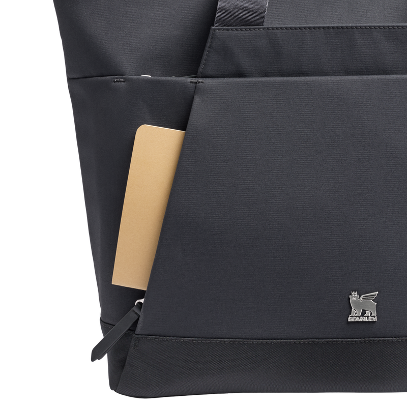 Stanley 1913 Standby Tote 20.6L in Black | Front Pocket View