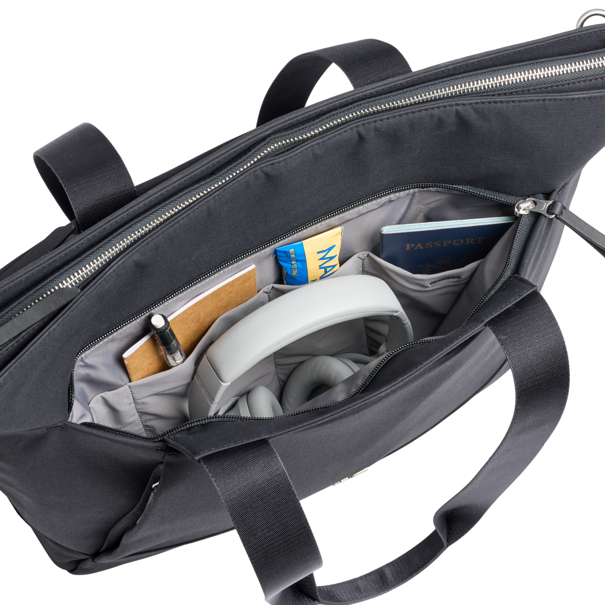 Stanley 1913 Standby Tote 20.6L in Black | Front Pocket View