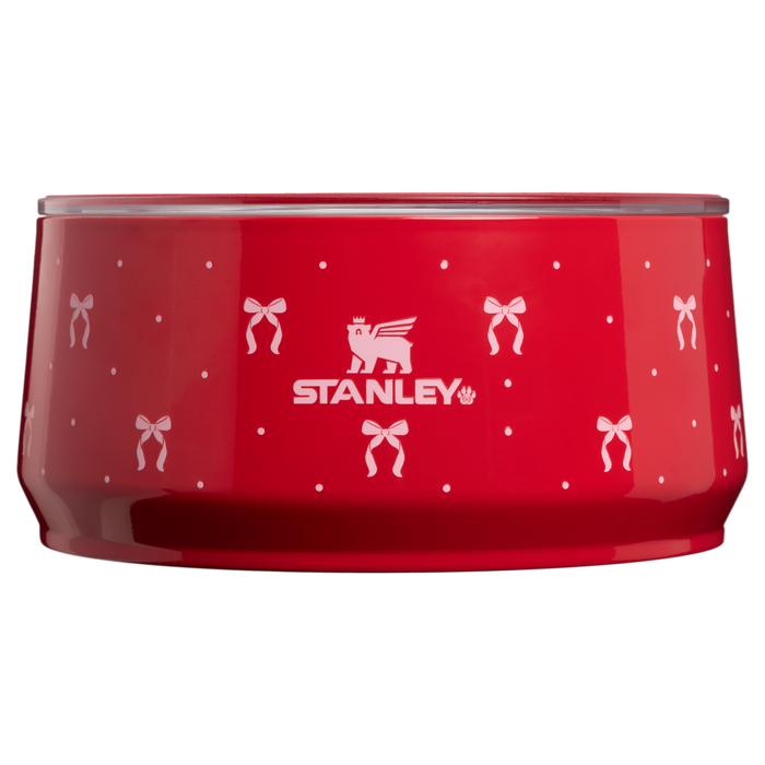 Stanley 1913 The Stanley Pet Bowl 6-cups 1.4 L in Rouge Bows | Front View
