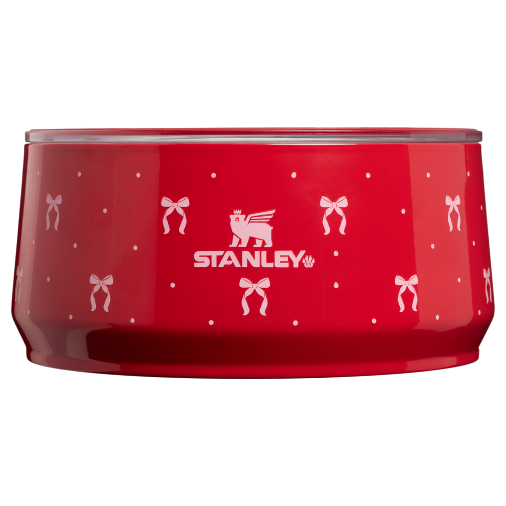 Stanley 1913 The Stanley Pet Bowl 6-cups 1.4 L in Rouge Bows | Front View
