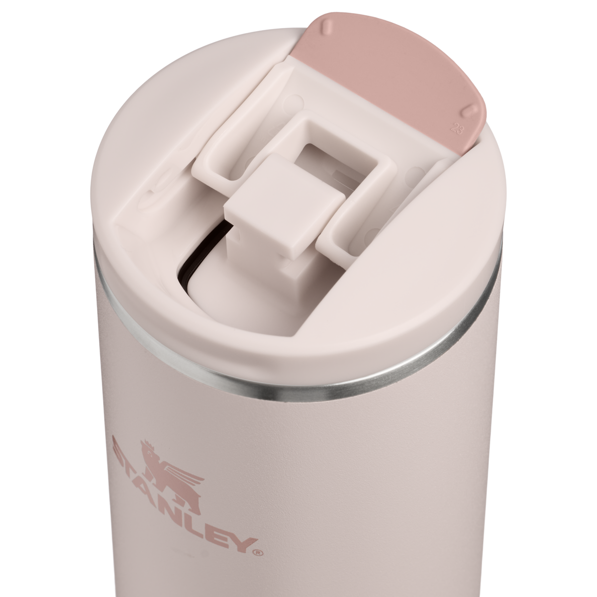 Stanley 1913 Transit Flip Top Mug 0.59L en Rose Quartz | Ver Detalles de la tapa