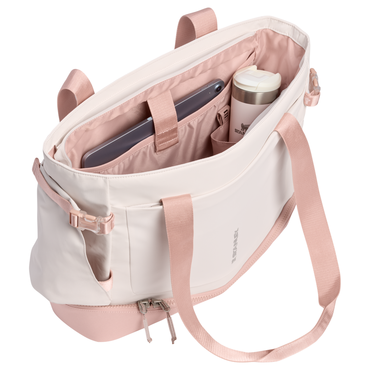 Stanley 1913 Vitalize™ Macro Method Tote 26.1L en Rose Quartz | Ver Abrir