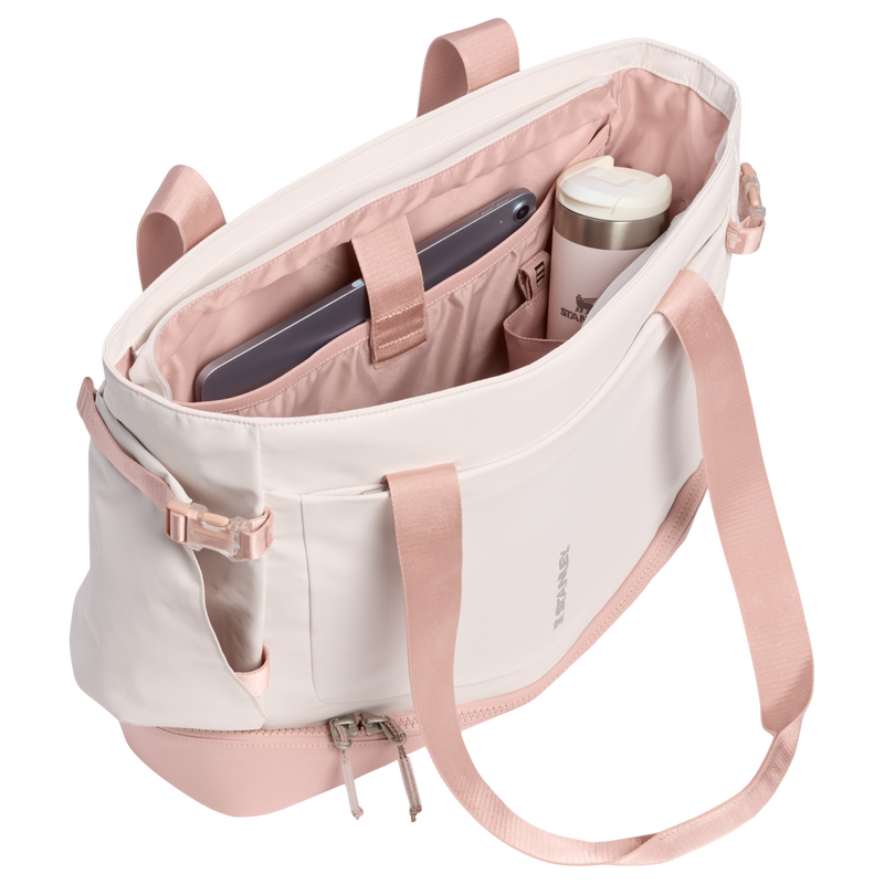 Stanley 1913 Vitalize™ Macro Method Tote 26.1L en Rose Quartz | Ver Abrir