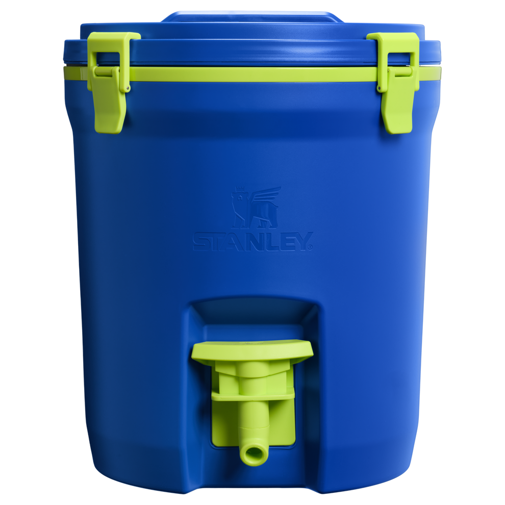 Stanley 1913 Adventure Fast Flow Water Jug 2G 7.5 L in Cobalt Chartreuse | Front View