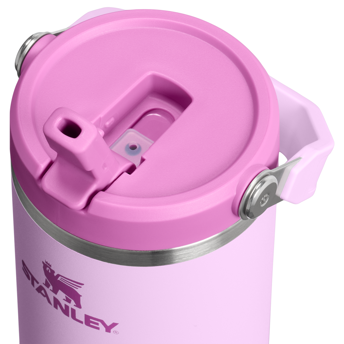 Stanley 1913 The IceFlow™ Flip Straw Tumbler 30 OZ 0.89 L in Soft Orchid | Lid Detailed View