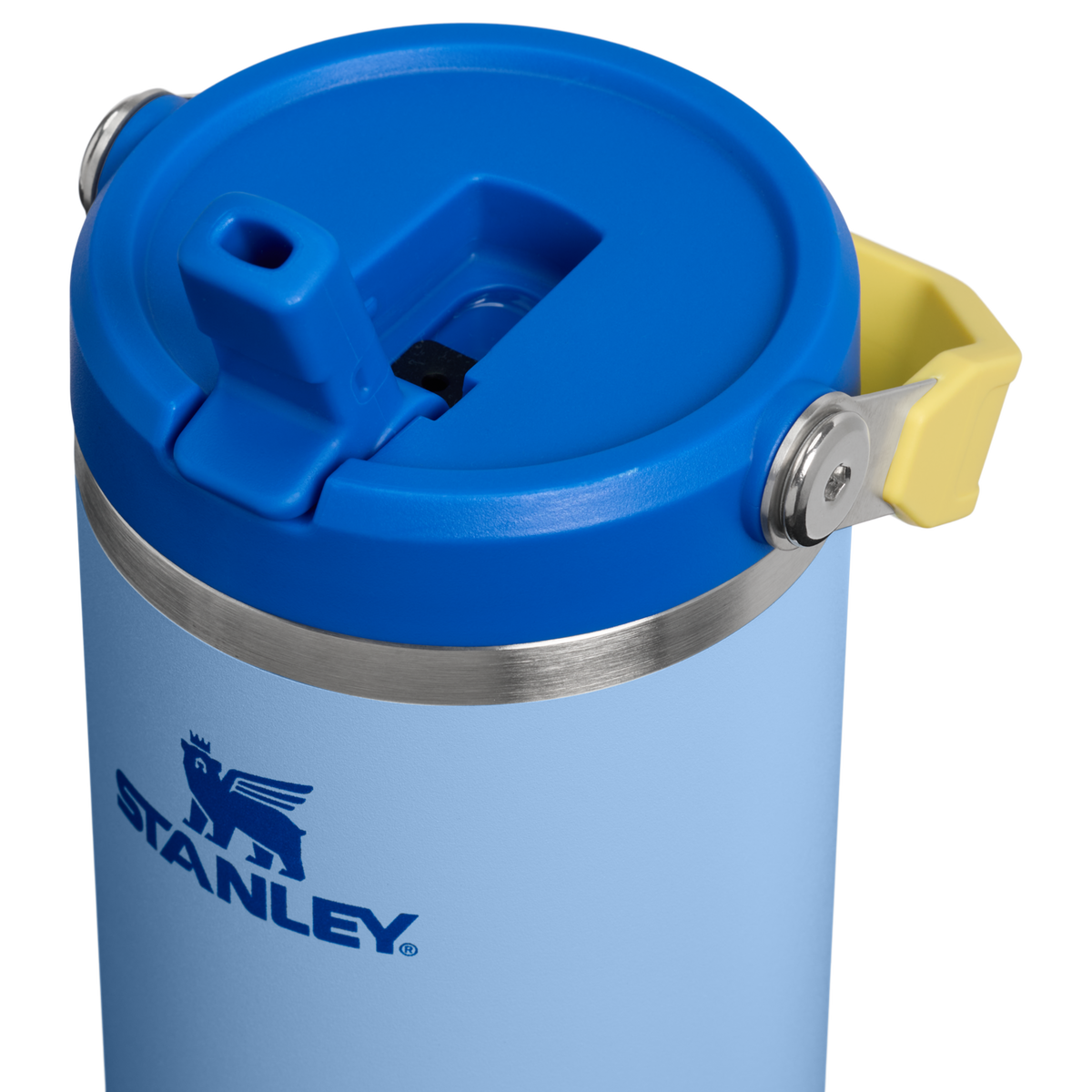 Stanley 1913 The IceFlow™ Flip Straw Tumbler 30 OZ 0.89 L in Cornflower Admiral Blue | Lid Detailed View