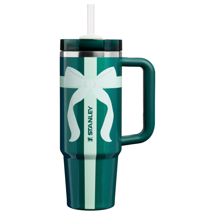 Stanley 1913 The Quencher® H2.0 Flowstate™ Tumbler 30 OZ 0.89 L in Shadow Green Ribbon | Front View