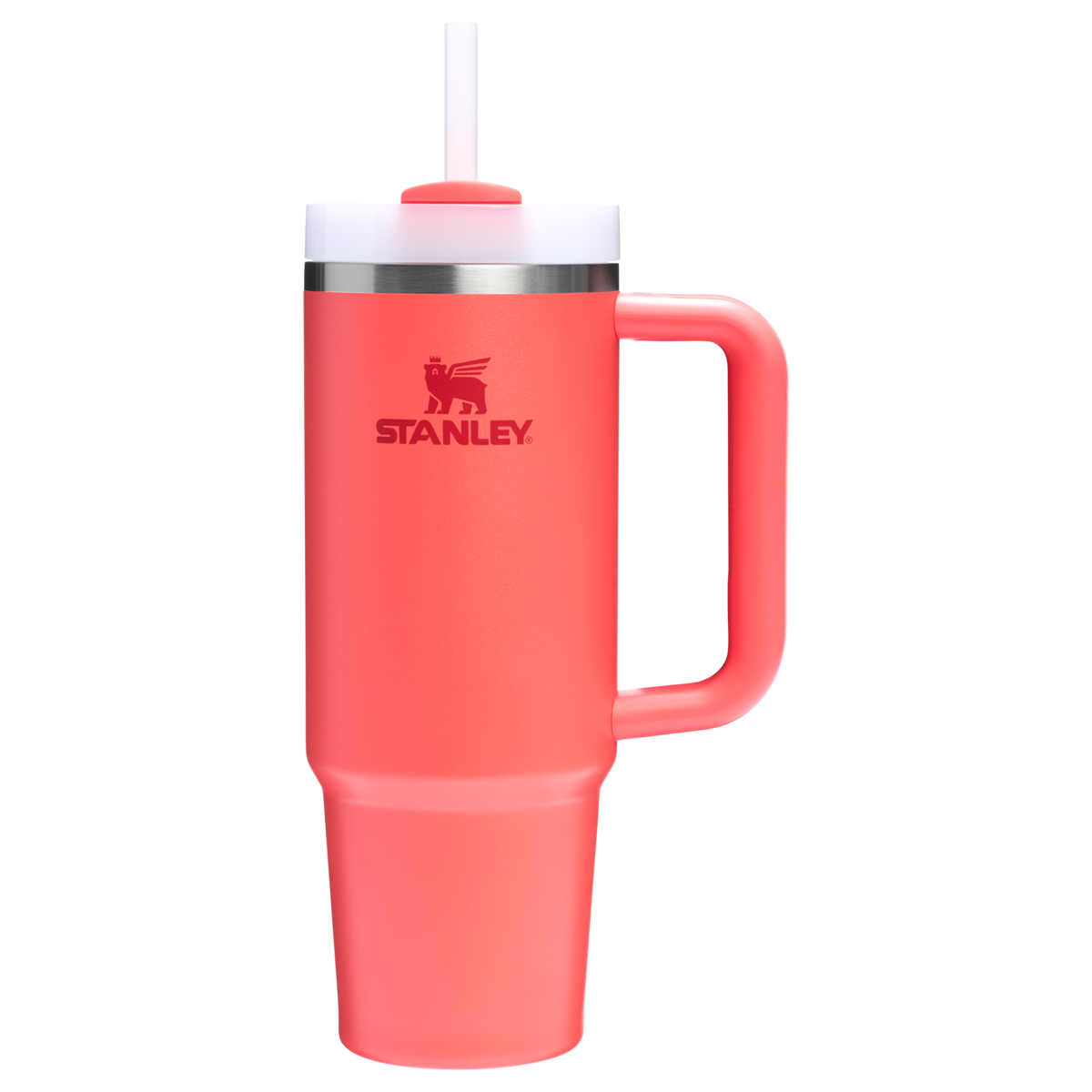 Stanley 1913 The Quencher H2.0 FlowState™ Tumbler 30 OZ 0.89 L in Hot Coral | Front View
