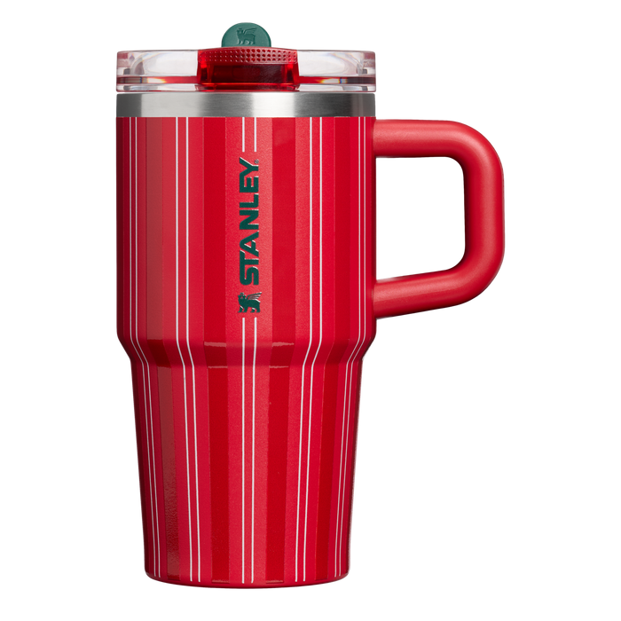 Stanley 1913 The Quencher® ProTour Flip Straw Tumbler 20 OZ 0.59 L in Rouge Holiday Stripe | Front View