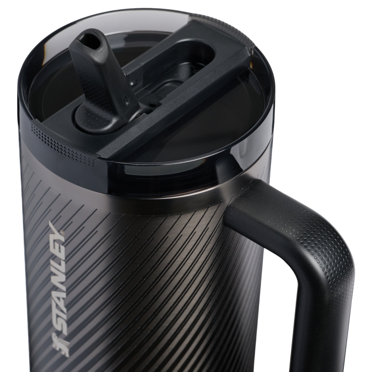 Stanley 1913 The Quencher ProTour Flip Straw Tumbler 40 OZ  1.18 L in Black Galactic | Lid Detailed View