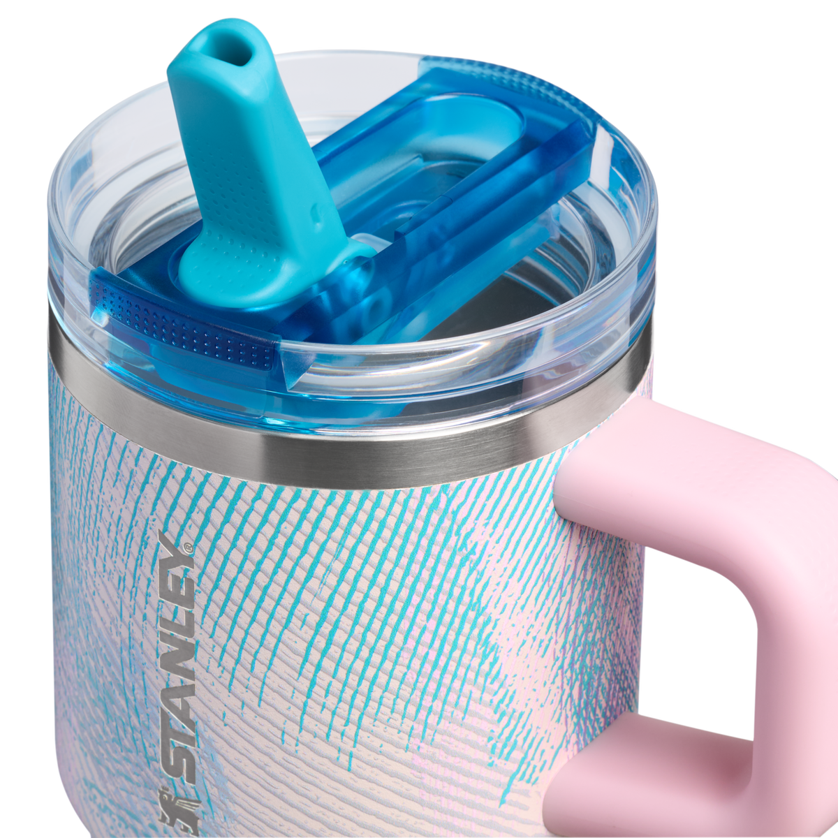 Stanley 1913 The Quencher ProTour Flip Straw Tumbler 20 OZ 0.59 L in Sea Glass Plume | Lid Detailed View