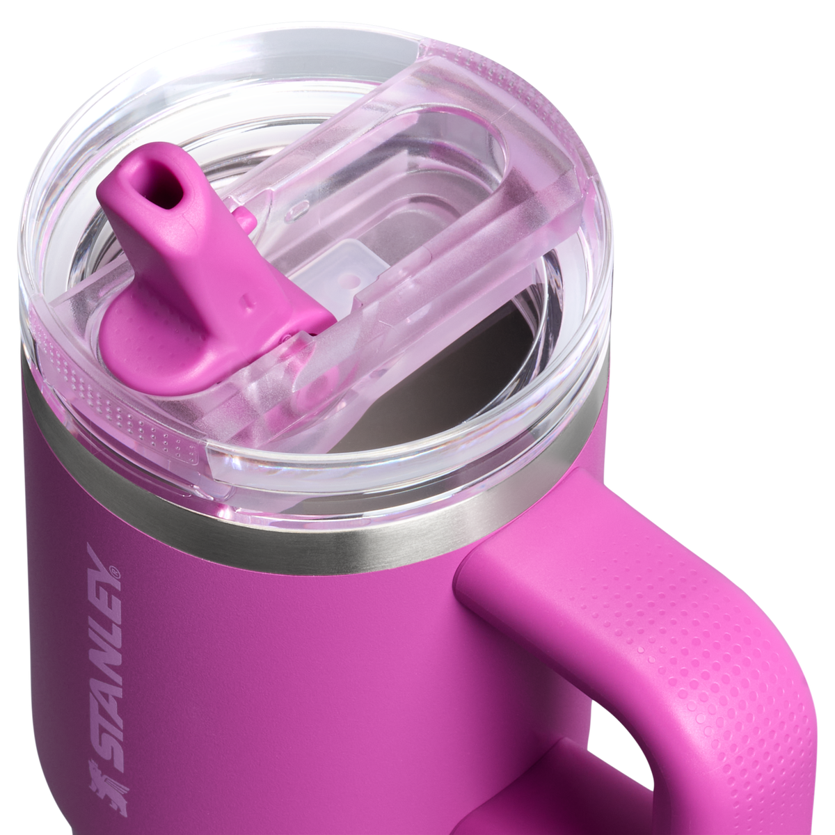Stanley 1913 The Quencher ProTour Flip Straw Tumbler 14 OZ 0.4 L in Dark Blossom | Lid Detailed View
