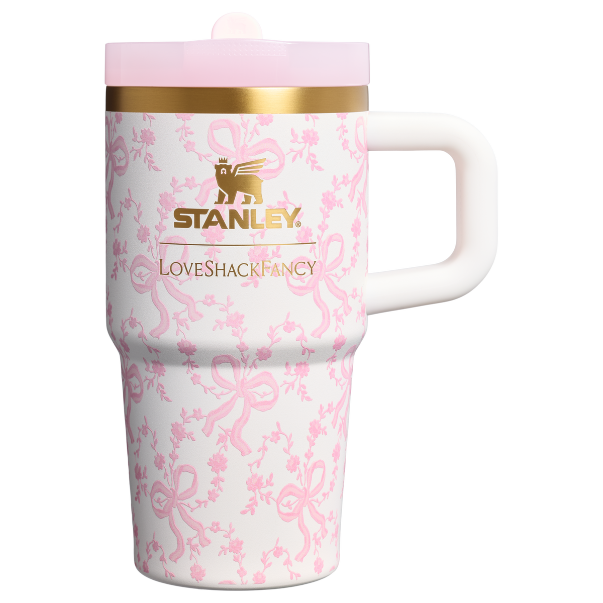 Stanley 1913 Stanley 1913 x LoveShackFancy Holiday The Quencher® Details ProTour Tumbler Set 2-pack in Coquette Bow Chantilly | Front View