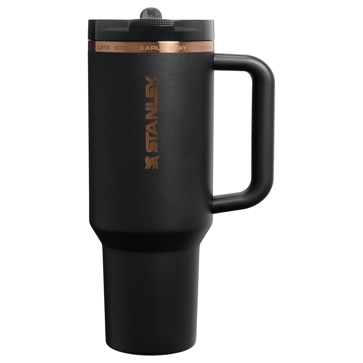 Stanley 1913 The Messi x Stanley Quencher ProTour Flip Straw Tumbler 40 OZ 1.18 L in Messi GOAT Black | Front View
