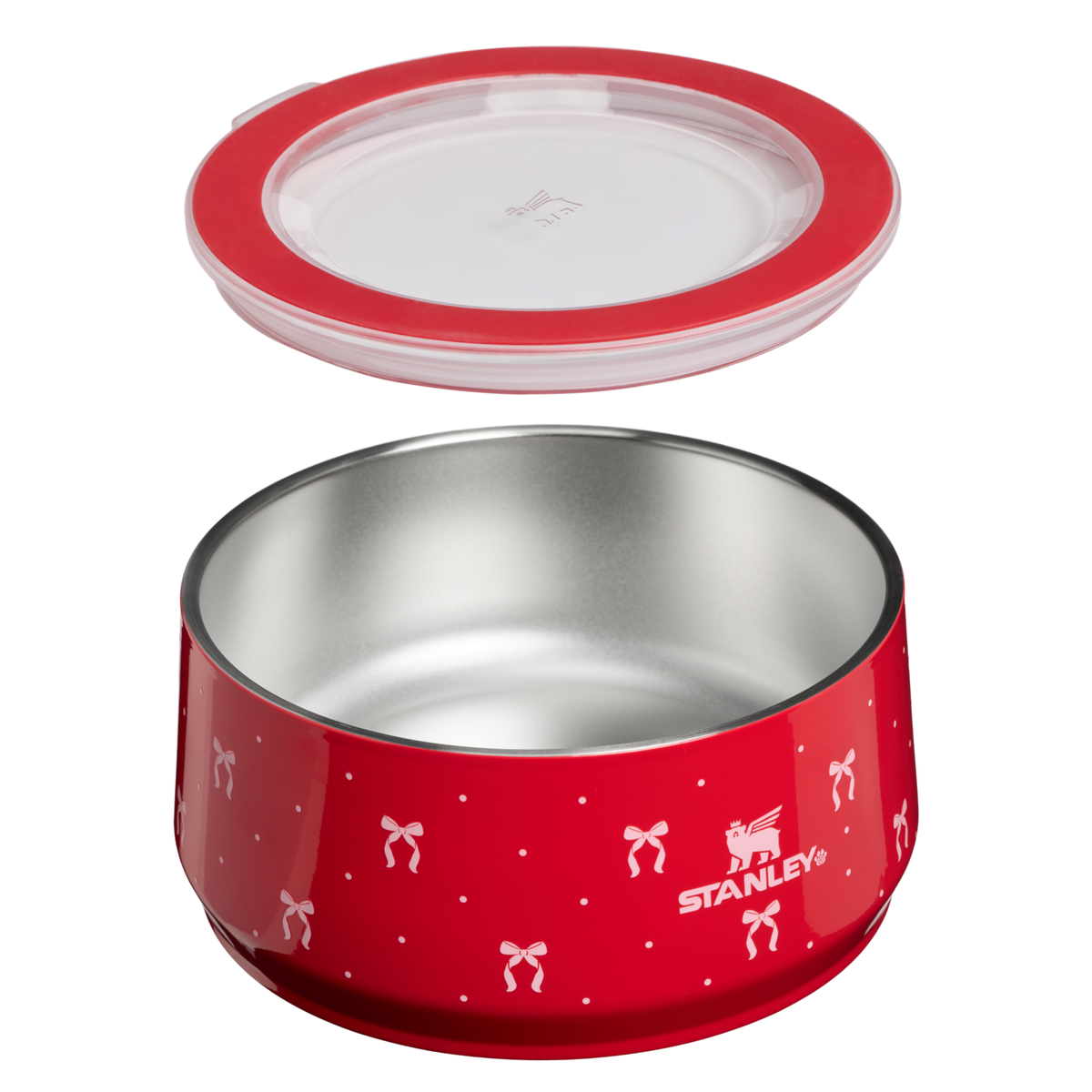 Stanley 1913 The Stanley Pet Bowl 6-cups 1.4 L in Rouge Bows | Cross Section View
