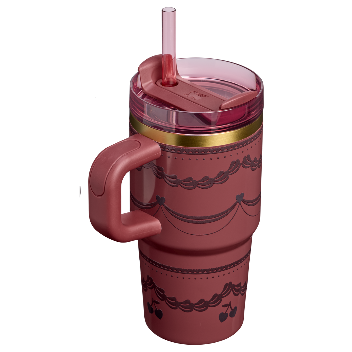 Stanley 1913 Quencher® H2.0 FlowState™ Tumbler 0.59L en Red Velvet Cake | Ver Detrás