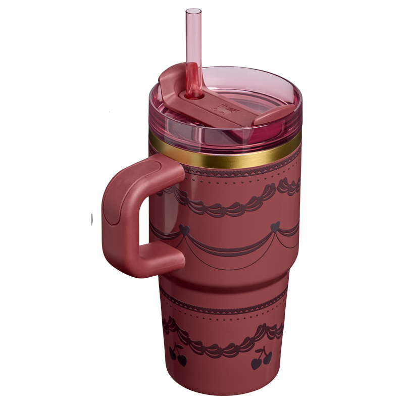 Stanley 1913 Quencher® H2.0 FlowState™ Tumbler 0.59L en Red Velvet Cake | Ver Detrás