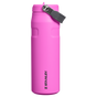 Swatch for Stanley 1913 The IceFlow™ Bottle with Flip Straw Lid 24 oz 0.71 L in Hot Pink | Front View